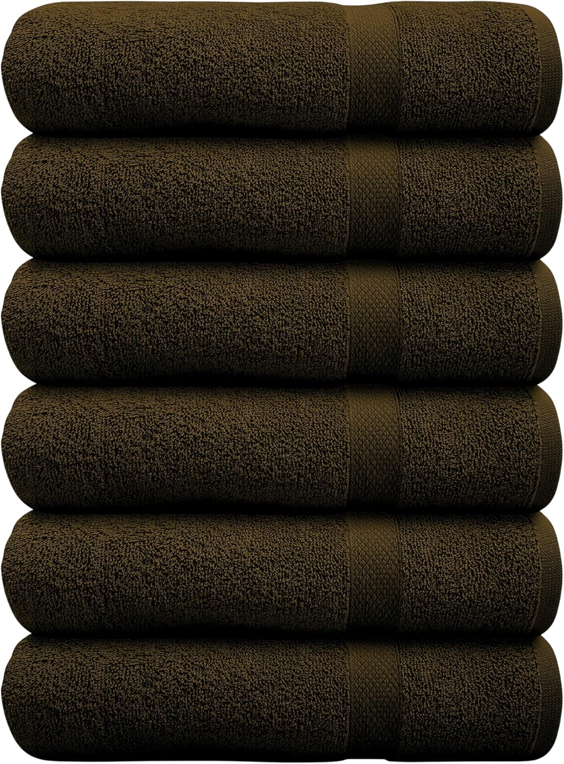 100% Cotton Bath Towels 24x48 Inches – Pack of 6 Towels for Bathroom, Gym, Spa, Hotel – Absorbent, Quick Dry, Lightweight Everyday Essential - Charcoal Grey