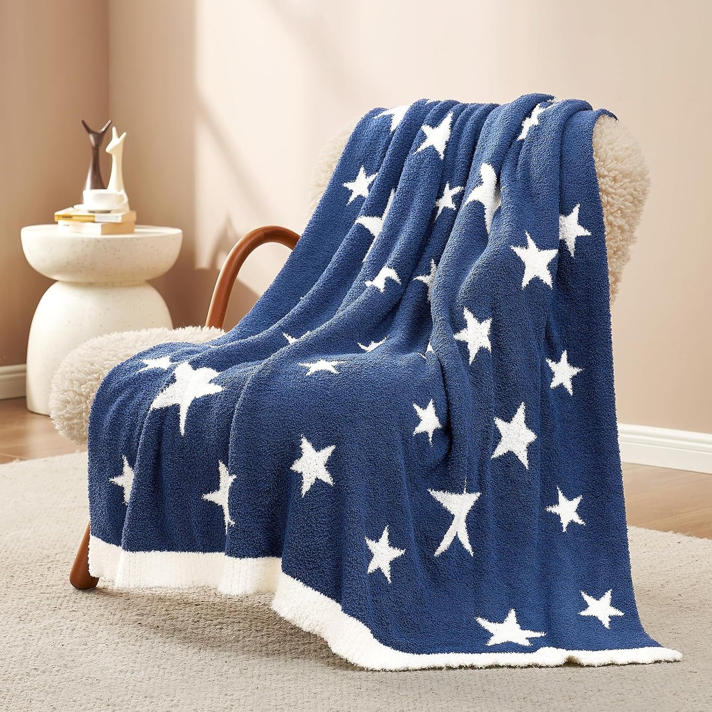 Snuggle Sac Heather Taupe Throw Blanket for Couch, Reversible Super Soft Knitted Blankets Warm Cozy Knit Fuzzy Plush Lightweight Throws for Sofa, Bed, Camping, Picnic, Taupe, 50x60 inches