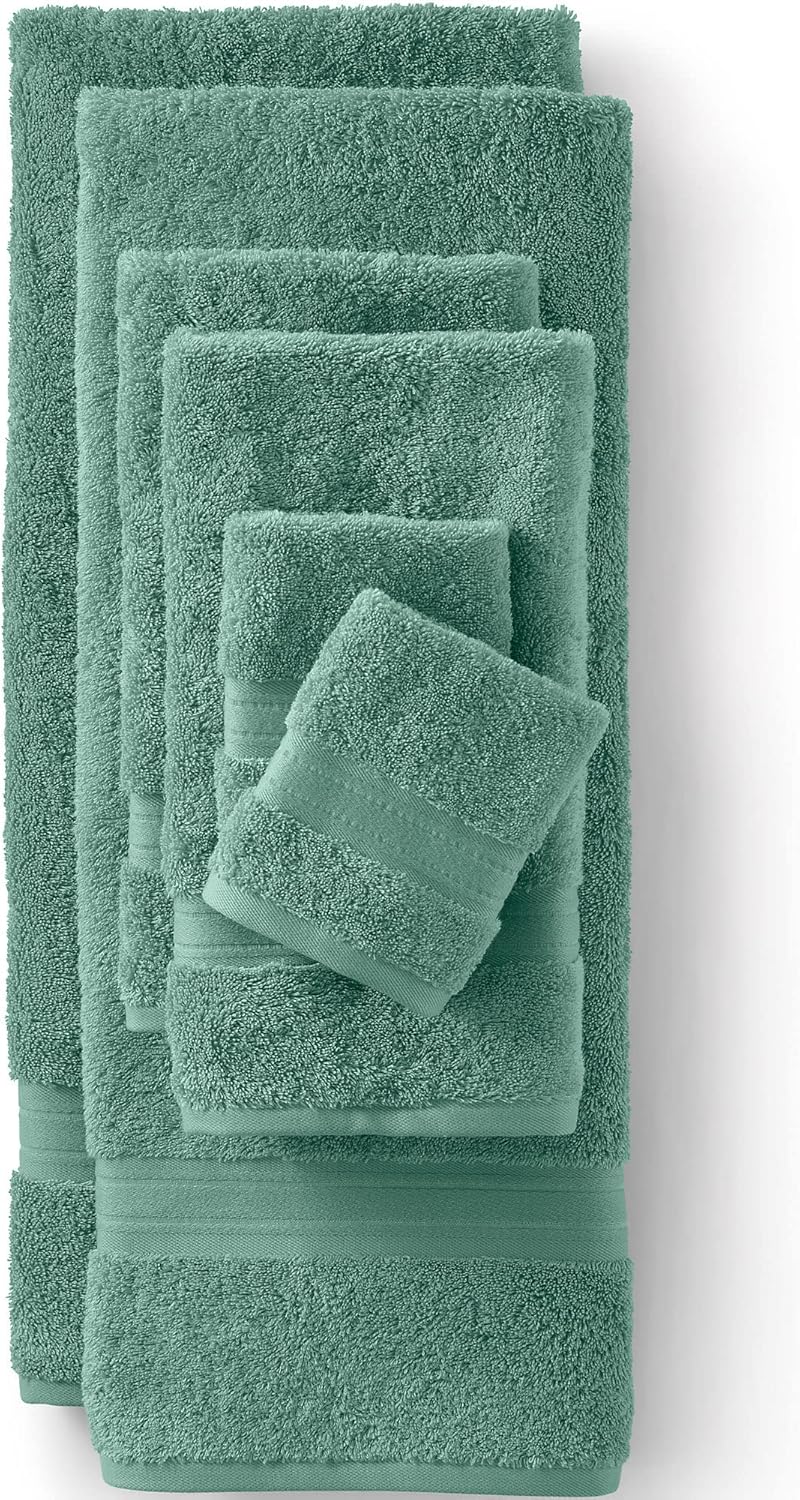 Lands' End Supima Towel White Bath Towel Set