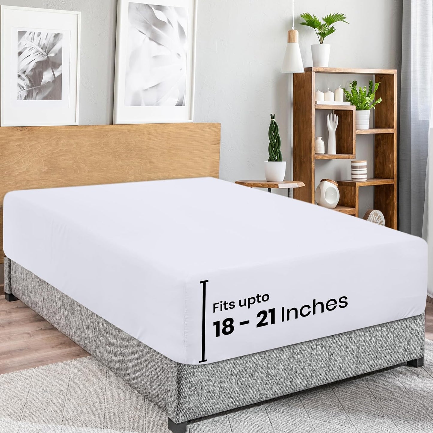 Utopia Bedding King Fitted Sheet - Bottom Sheet - Deep Pocket - Soft Microfiber - Shrinkage and Fade Resistant - Easy Care -1 Fitted Sheet Only (Grey)