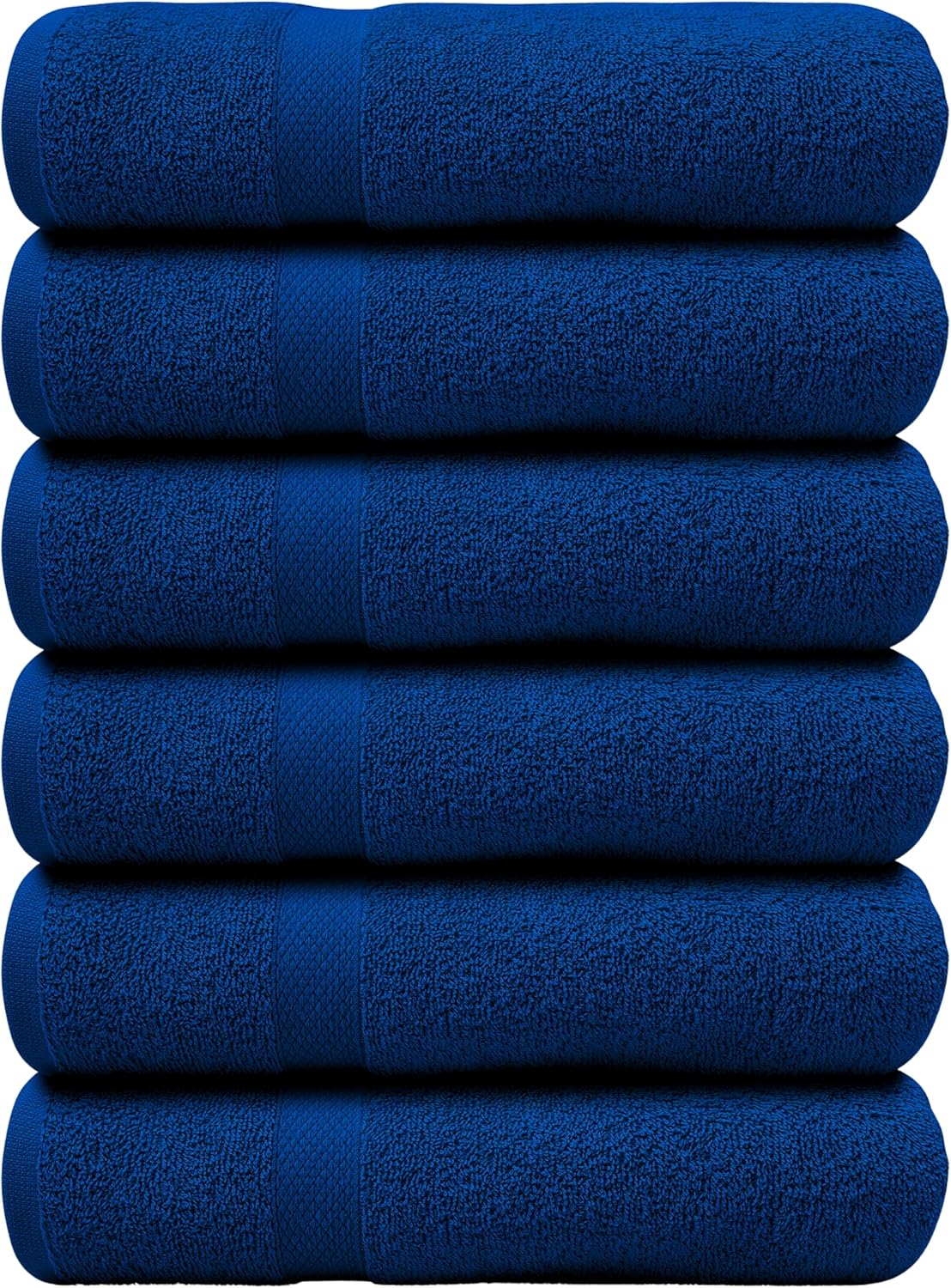 100% Cotton Bath Towels 24x48 Inches – Pack of 6 Towels for Bathroom, Gym, Spa, Hotel – Absorbent, Quick Dry, Lightweight Everyday Essential - Charcoal Grey