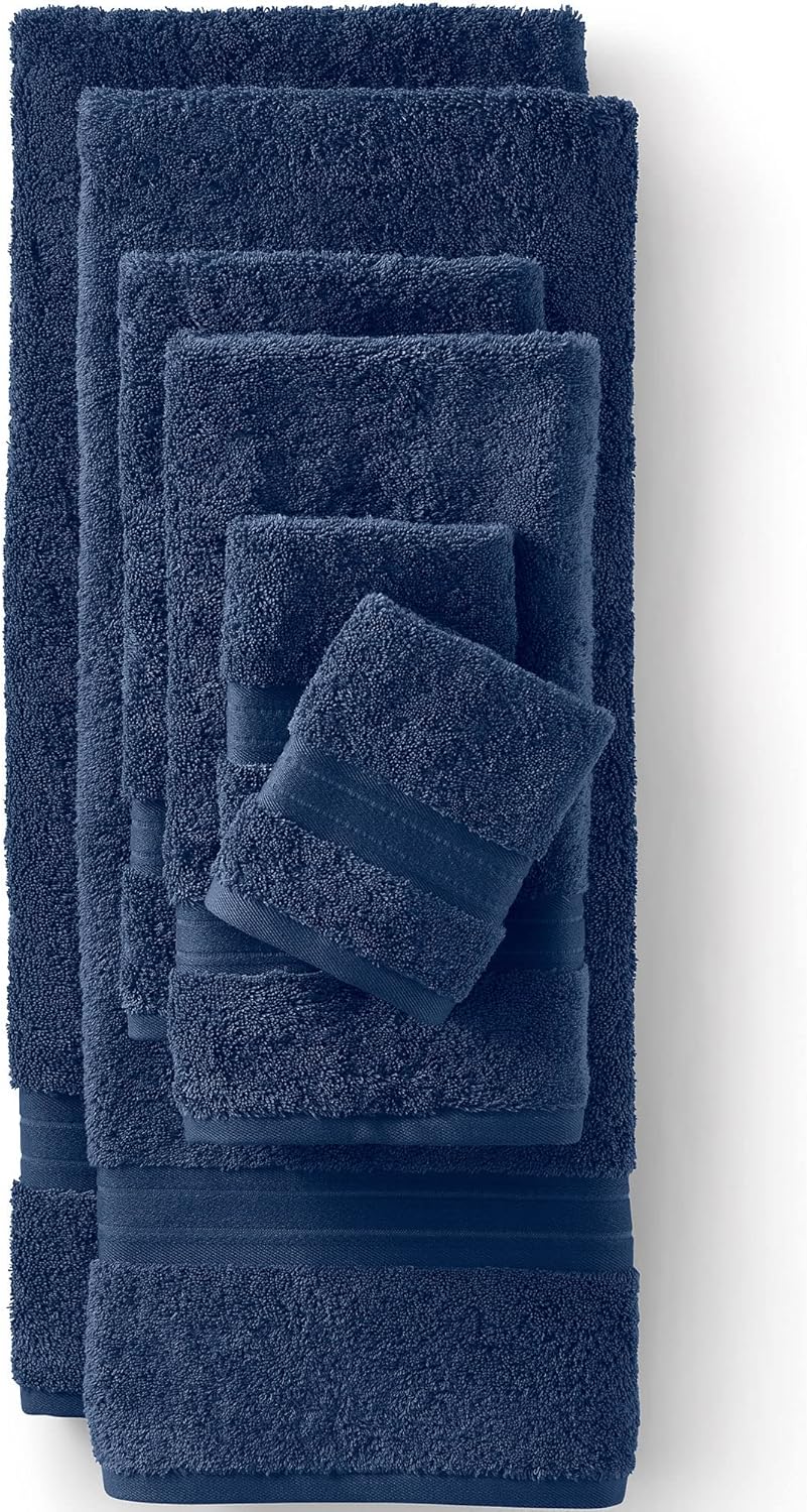 Lands' End Supima Towel White Bath Towel Set
