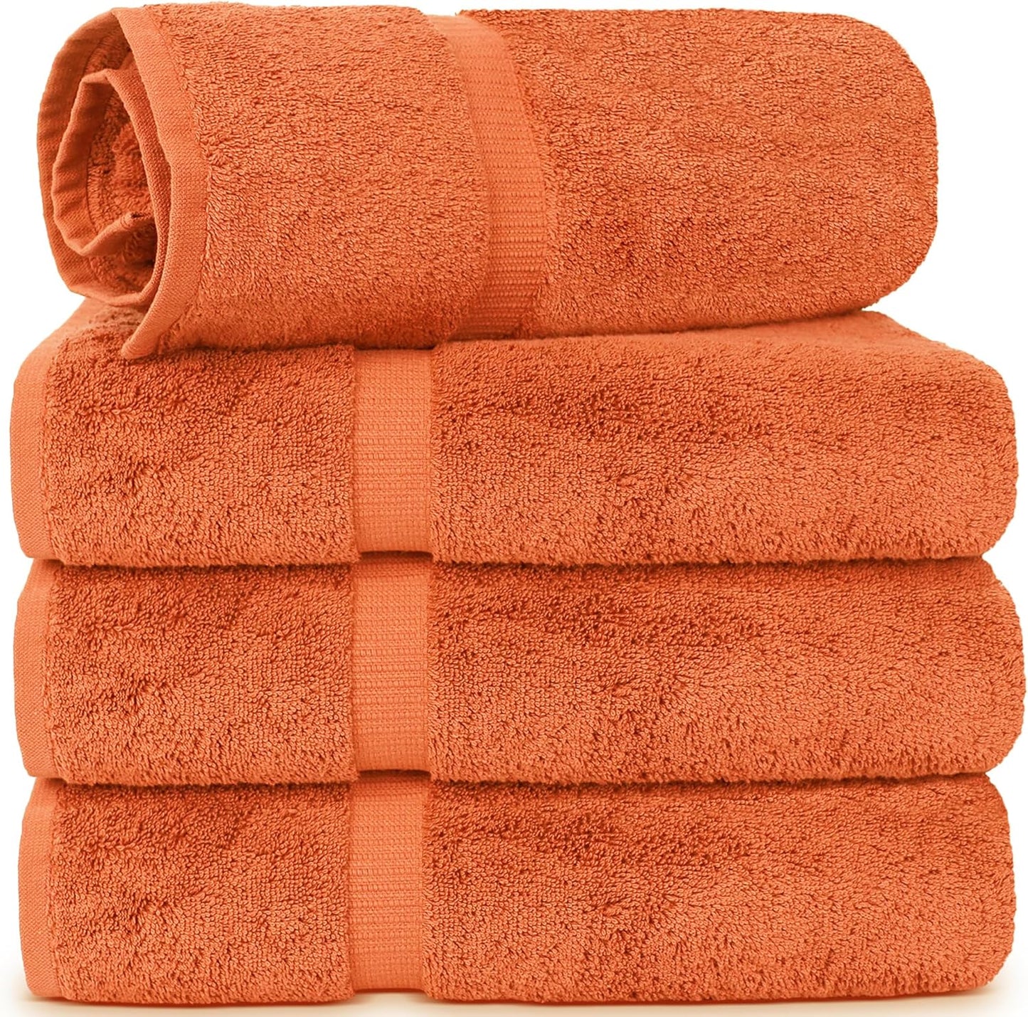 Chakir Turkish Linens | Hotel & Spa Quality 100% Cotton Premium Turkish Towels | Soft & Absorbent (4-Piece Bath Towels, White)