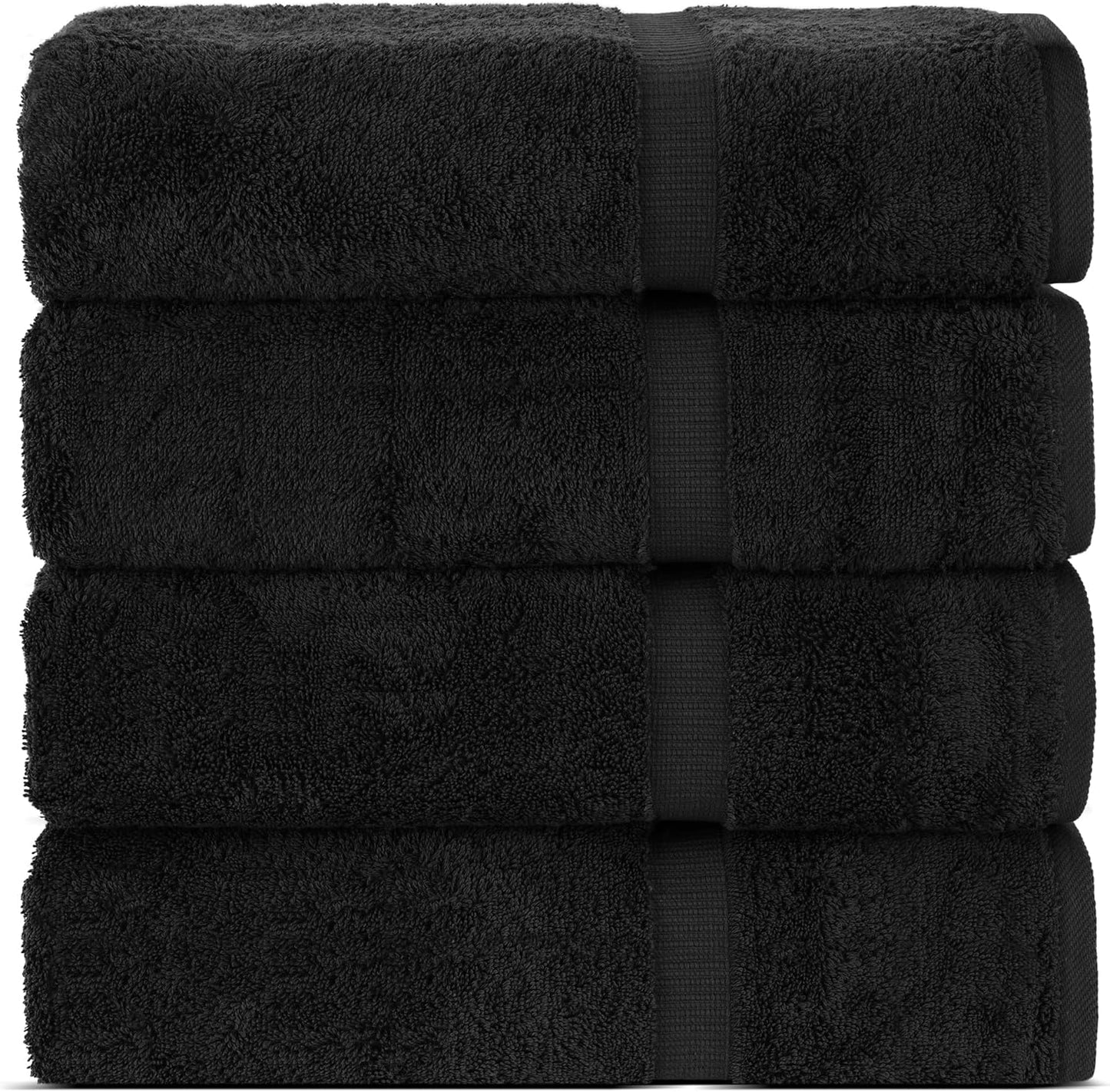 Chakir Turkish Linens | Hotel & Spa Quality 100% Cotton Premium Turkish Towels | Soft & Absorbent (4-Piece Bath Towels, White)