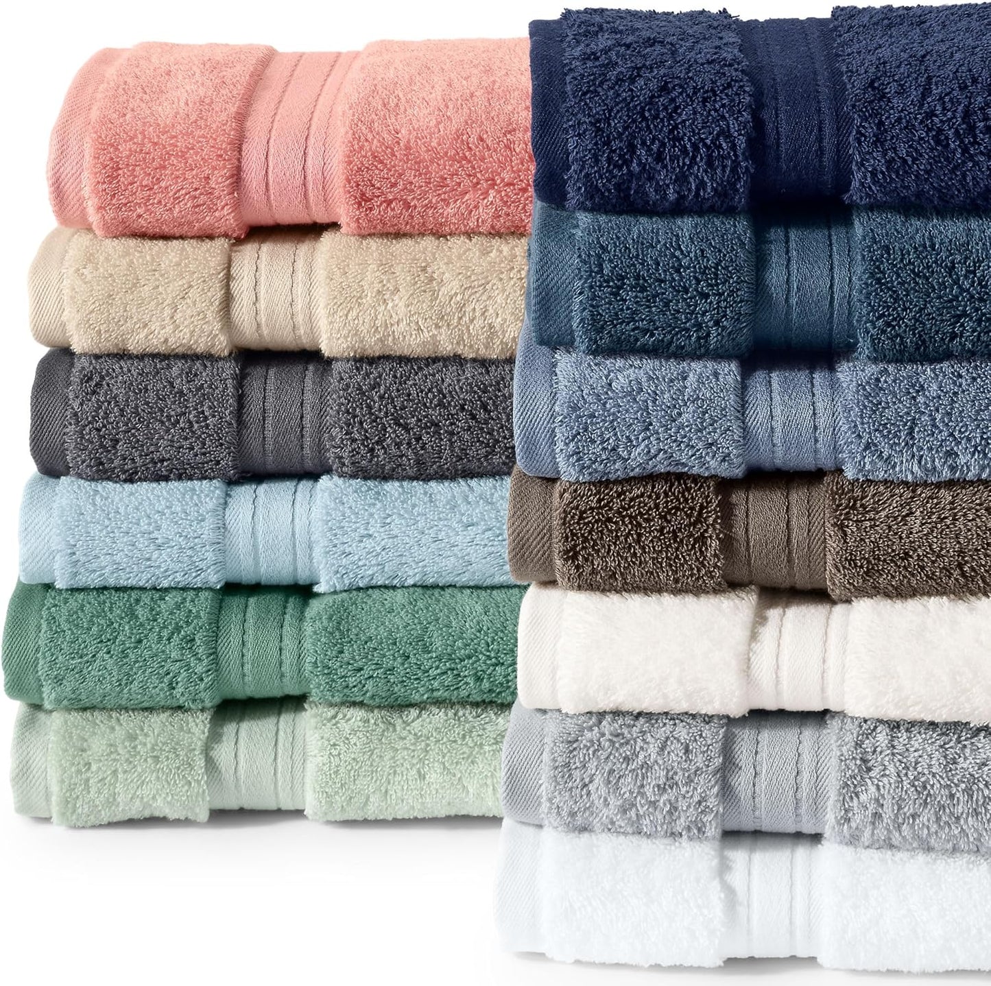 Lands' End Supima Towel White Bath Towel Set