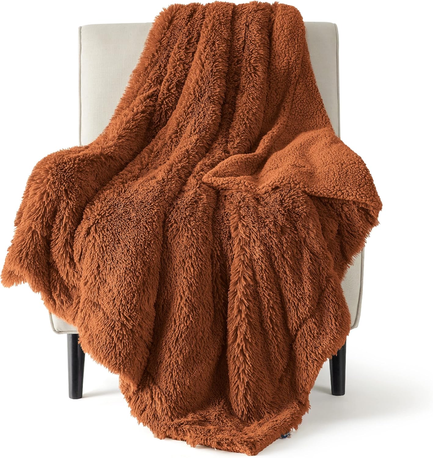 Bedsure Fluffy Throw Blanket Gifts for Women Men, Soft Fleece Sherpa Cozy Fuzzy Plush Warm Minky Thick Faux Fur Throw for Couch, Bed, Home Living Room Decor Bedroom Blanket Gifts for Mom Dad, Grey