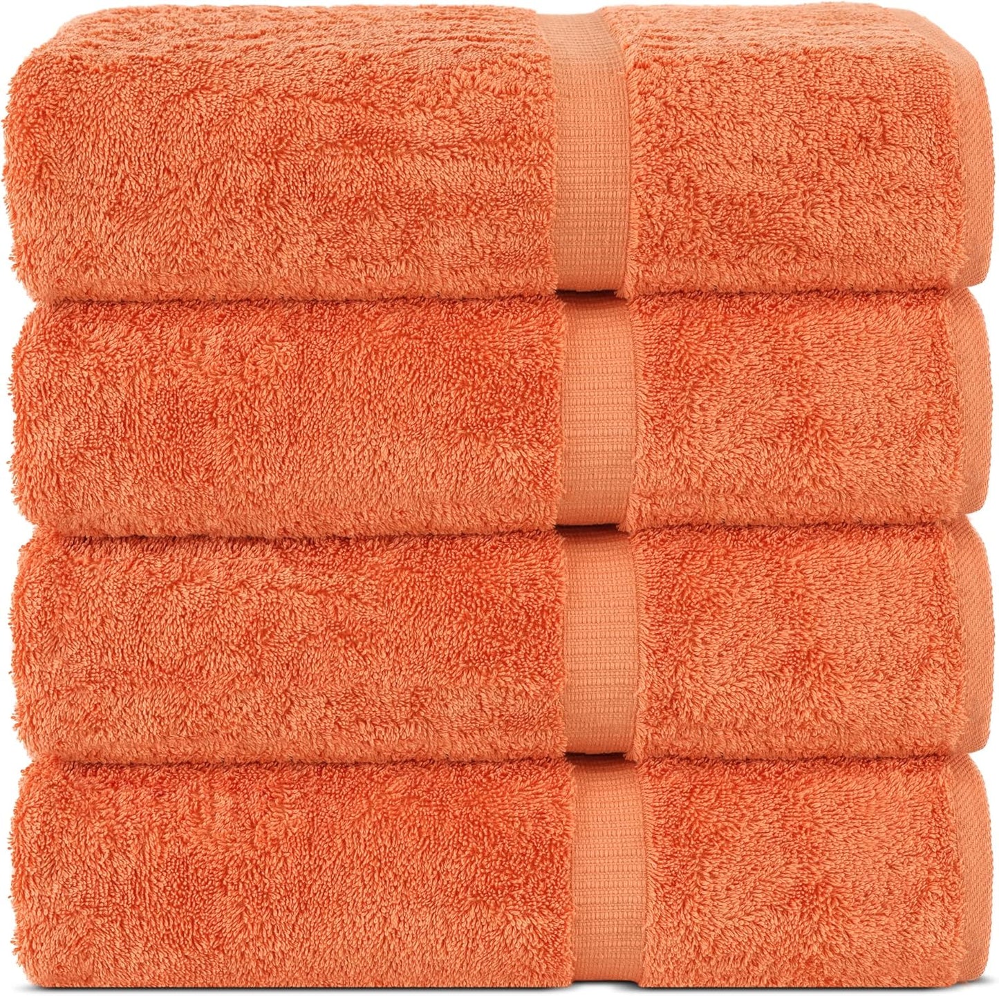Chakir Turkish Linens | Hotel & Spa Quality 100% Cotton Premium Turkish Towels | Soft & Absorbent (4-Piece Bath Towels, White)