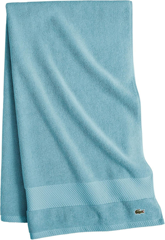 Lacoste Heritage Supima Cotton Bath Sheet, Celestial, 35" x 70"