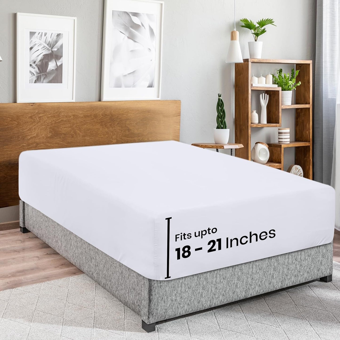 Utopia Bedding King Fitted Sheet - Bottom Sheet - Deep Pocket - Soft Microfiber - Shrinkage and Fade Resistant - Easy Care -1 Fitted Sheet Only (Grey)