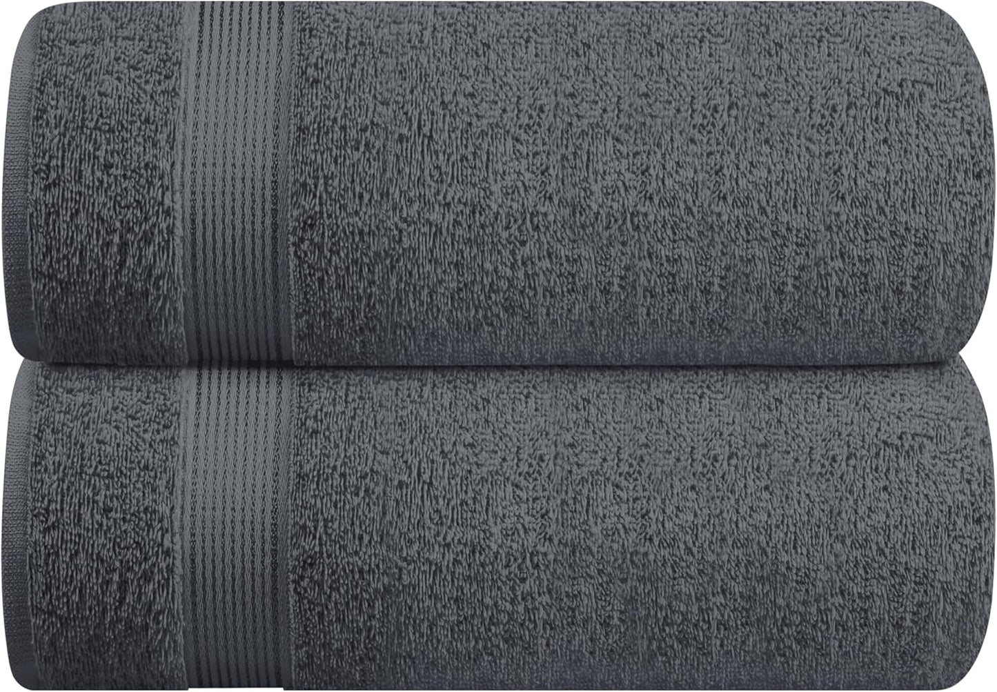 Belizzi Home Ultra Soft 3 Pack Cotton Towel Set, Contains a Bath Towel 28x55 inch, a Hand Towel 16x24 inch & a Wash Coth 12x12 inch, Ideal Everyday use, Compact & Lightweight - Black