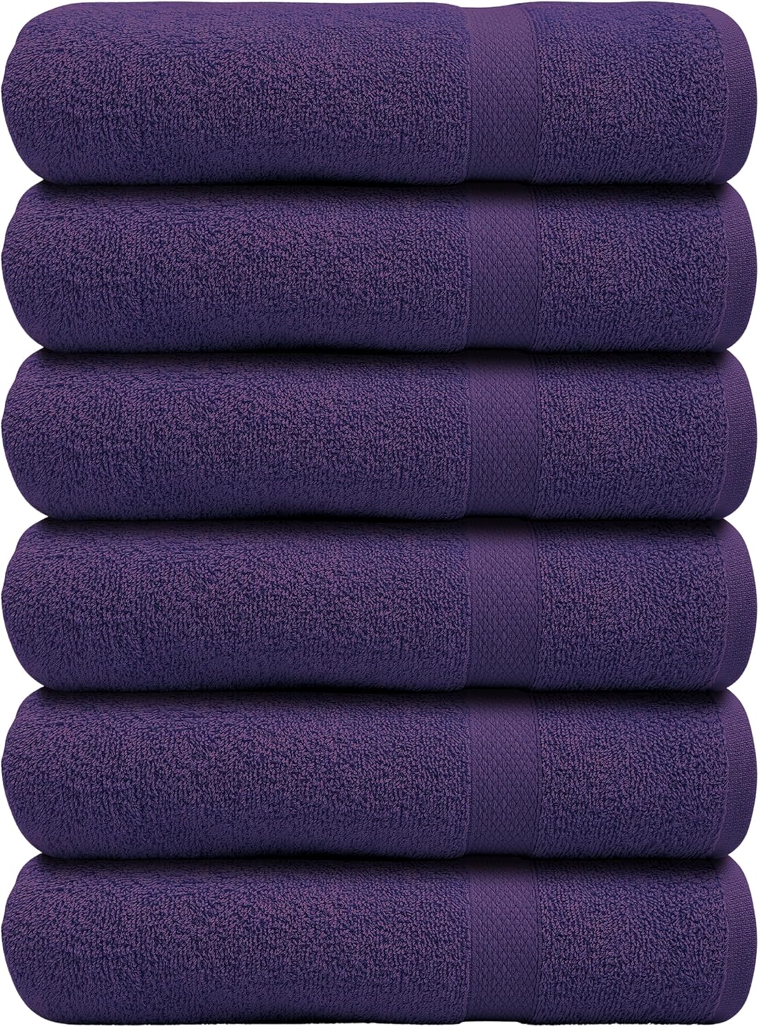 100% Cotton Bath Towels 24x48 Inches – Pack of 6 Towels for Bathroom, Gym, Spa, Hotel – Absorbent, Quick Dry, Lightweight Everyday Essential - Charcoal Grey