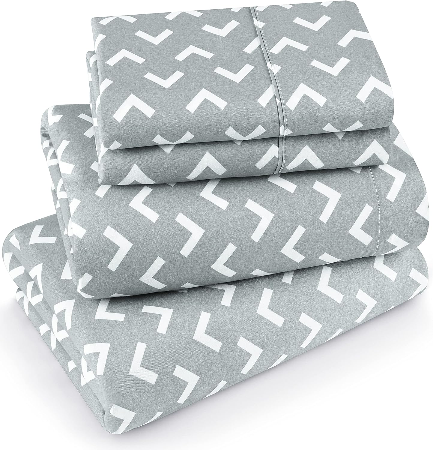Utopia Bedding Queen Sheet Set – Brushed Microfiber – Ultra Soft Bed Sheets for Queen Size Bed Set – Deep Pocket, Wrinkle & Fade Resistant – Includes 1 Fitted, 1 Flat, 2 Pillowcases (Grey)