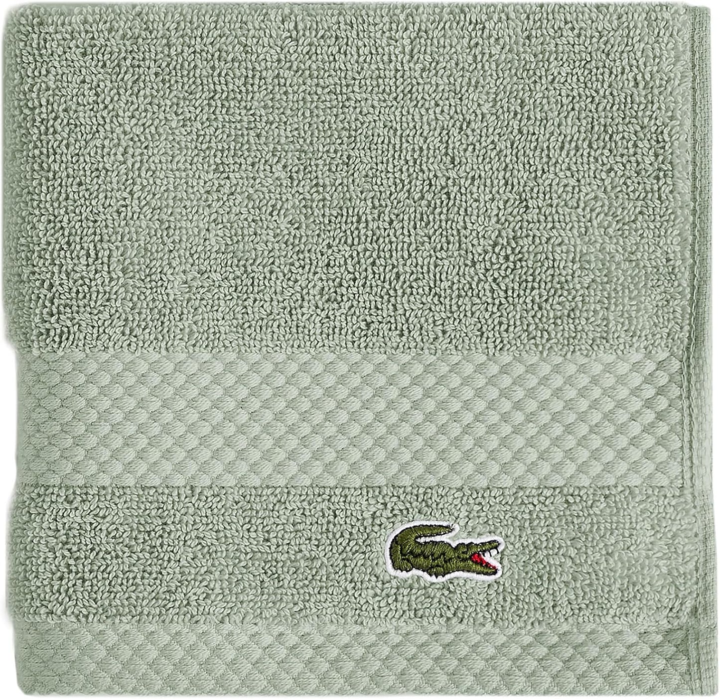 Lacoste Heritage Supima Cotton Bath Towel, Aloe, 30" x 54"