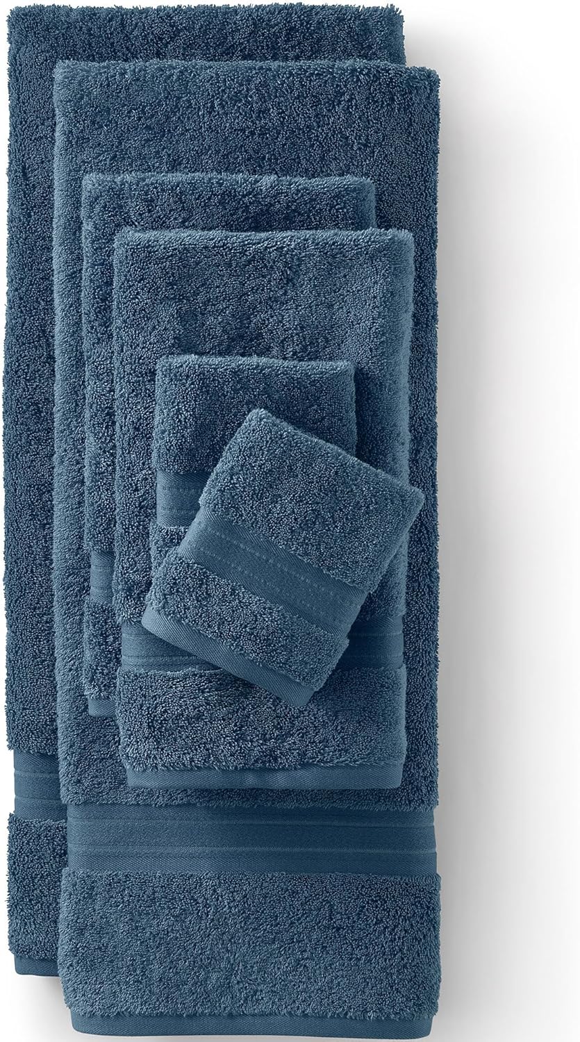 Lands' End Supima Towel White Bath Towel Set