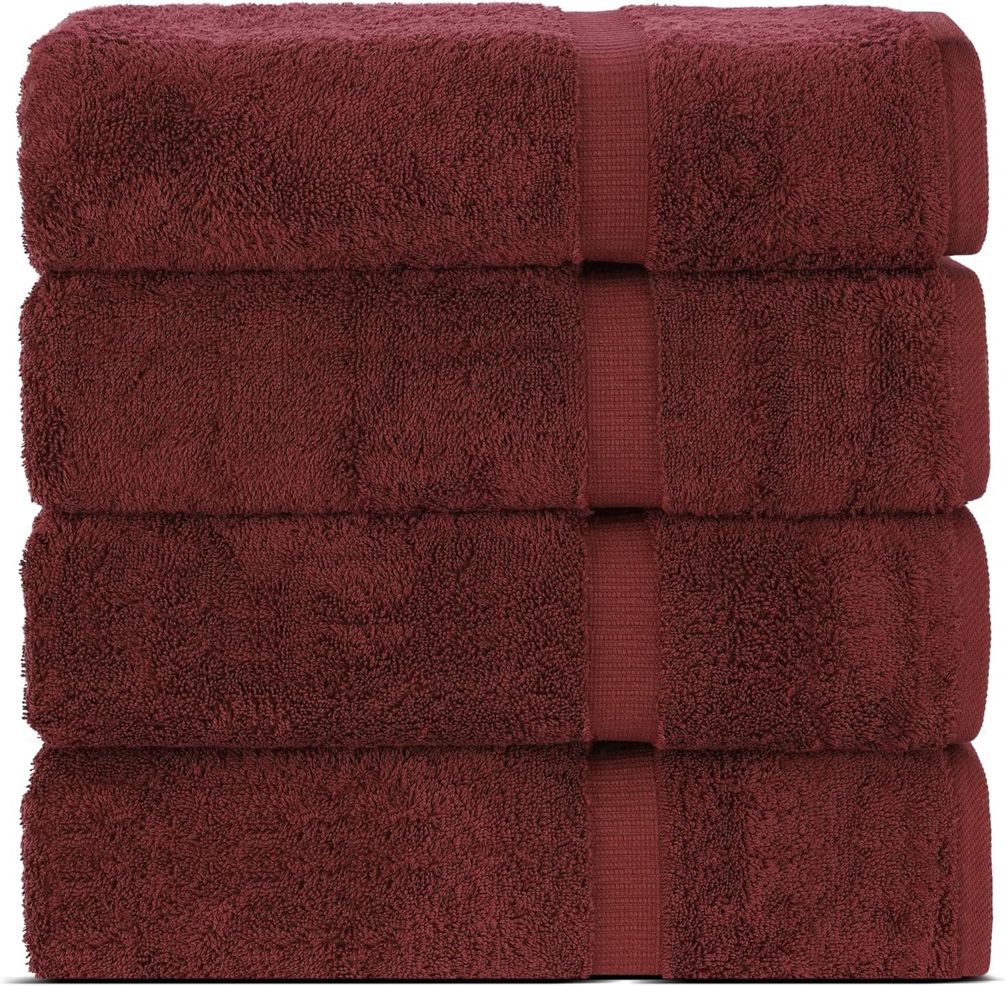 Chakir Turkish Linens | Hotel & Spa Quality 100% Cotton Premium Turkish Towels | Soft & Absorbent (4-Piece Bath Towels, White)