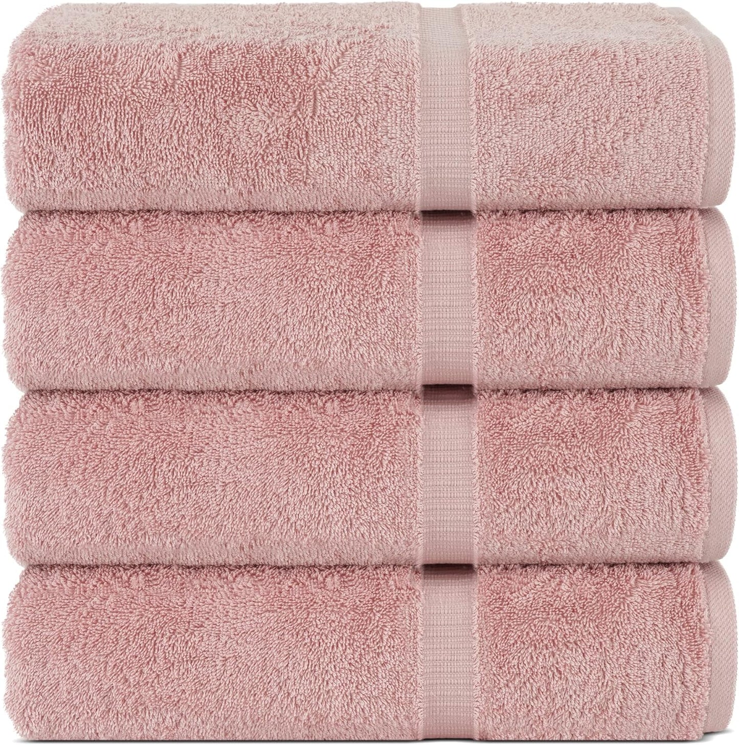 Chakir Turkish Linens | Hotel & Spa Quality 100% Cotton Premium Turkish Towels | Soft & Absorbent (4-Piece Bath Towels, White)