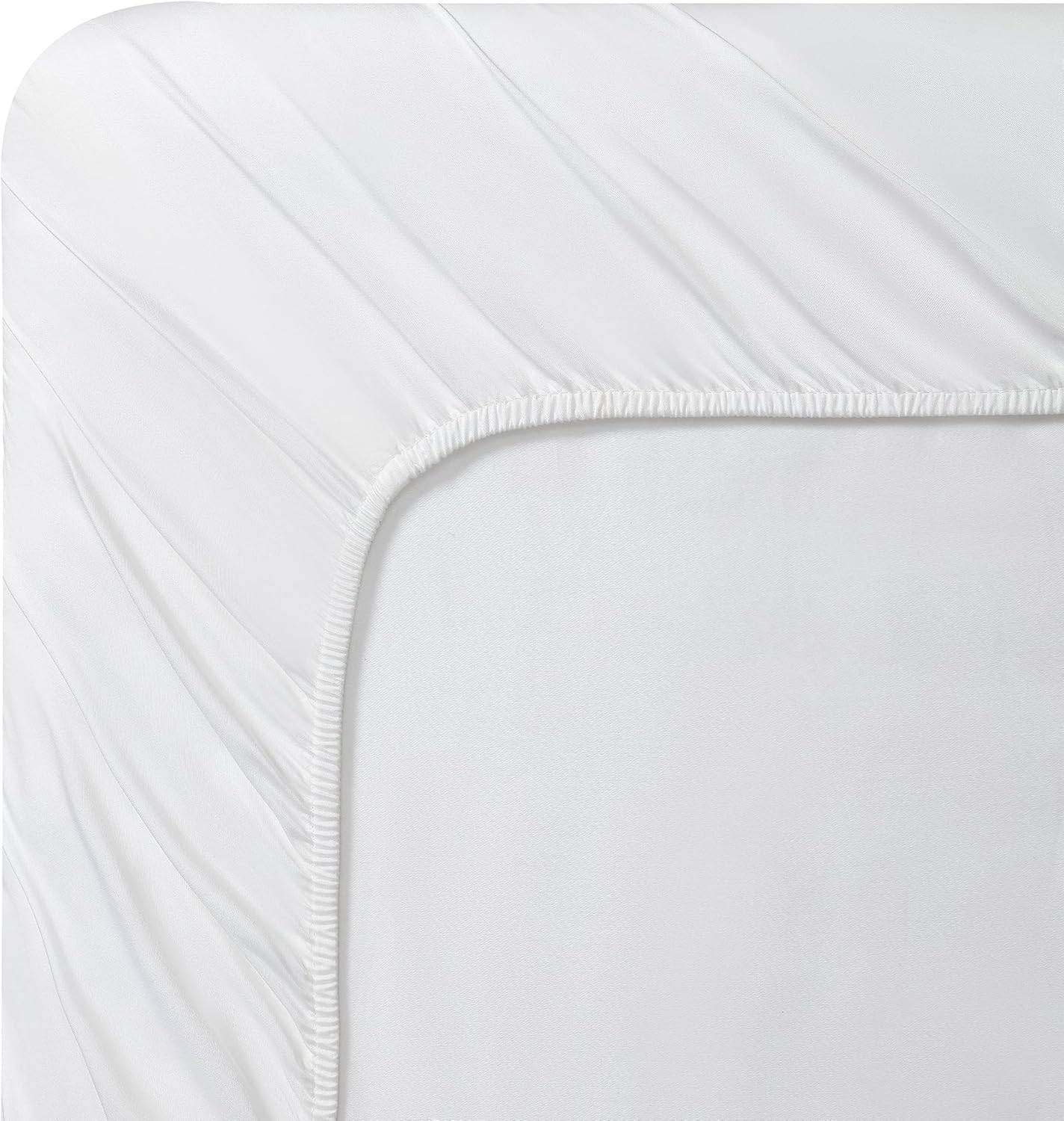 Vera Wang - King Sheet Set, Luxury Sateen Cotton Bedding, 800 Thread Count, Soft & Smooth Home Decor (White,4 pcs, King)