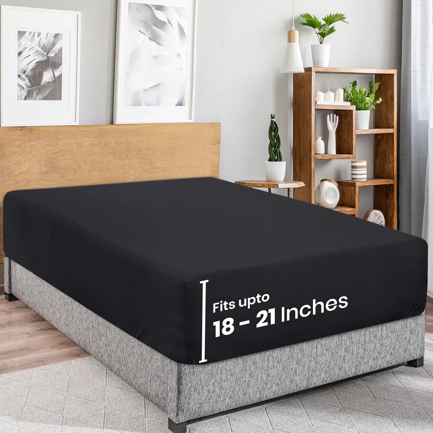 Utopia Bedding King Fitted Sheet - Bottom Sheet - Deep Pocket - Soft Microfiber - Shrinkage and Fade Resistant - Easy Care -1 Fitted Sheet Only (Grey)
