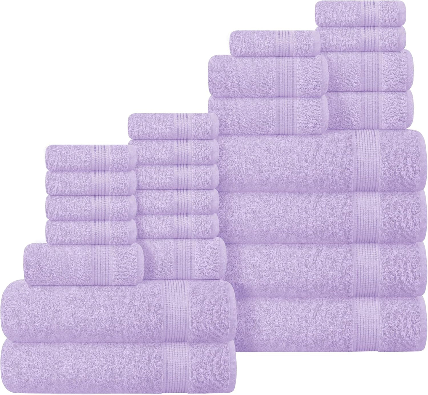 Belizzi Home Ultra Soft 3 Pack Cotton Towel Set, Contains a Bath Towel 28x55 inch, a Hand Towel 16x24 inch & a Wash Coth 12x12 inch, Ideal Everyday use, Compact & Lightweight - Black