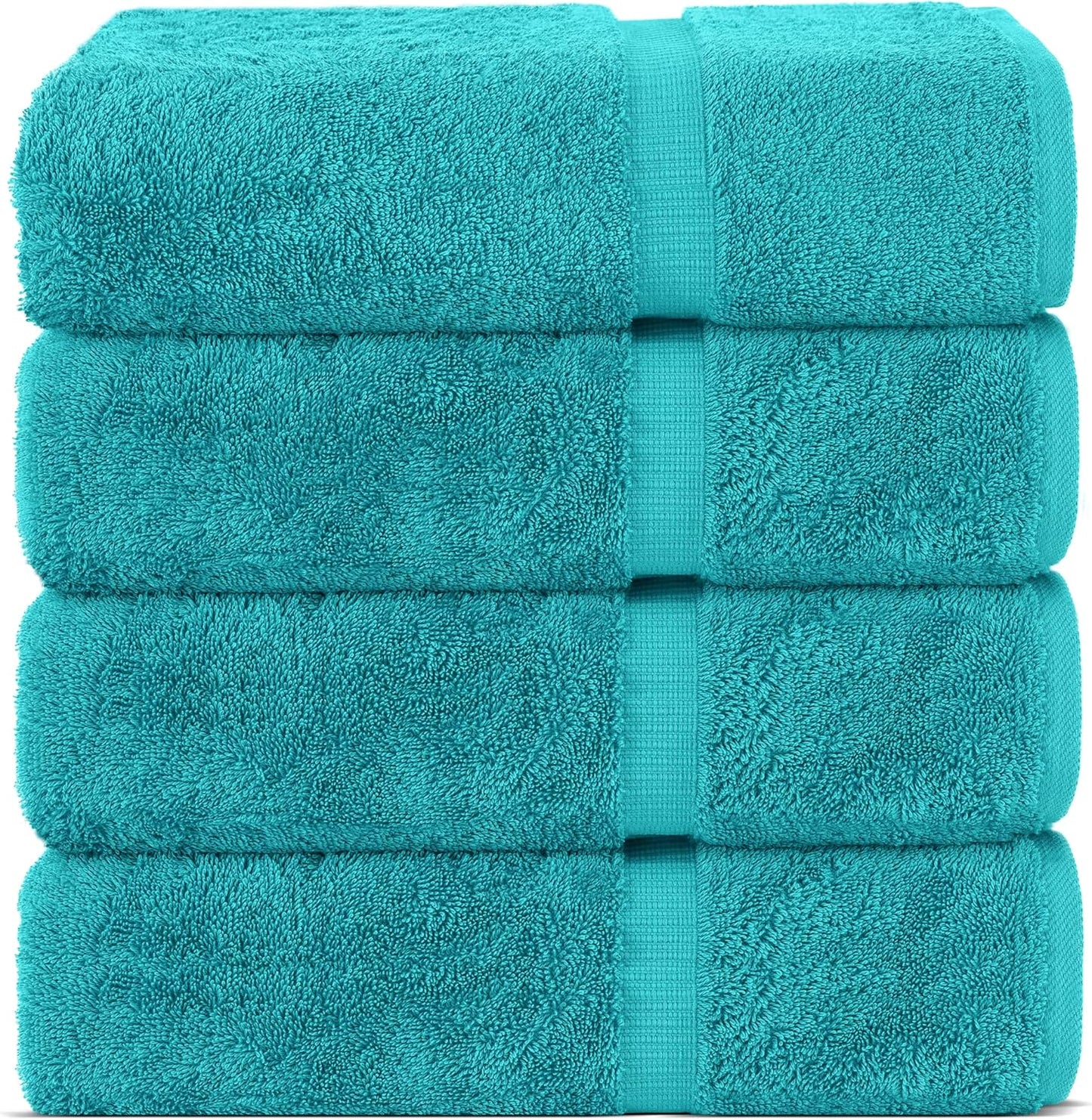 Chakir Turkish Linens | Hotel & Spa Quality 100% Cotton Premium Turkish Towels | Soft & Absorbent (4-Piece Bath Towels, White)