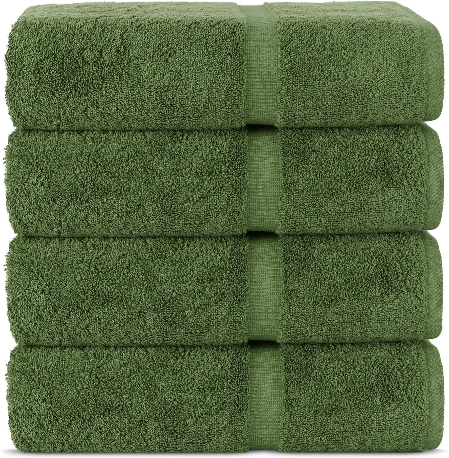 Chakir Turkish Linens | Hotel & Spa Quality 100% Cotton Premium Turkish Towels | Soft & Absorbent (4-Piece Bath Towels, White)